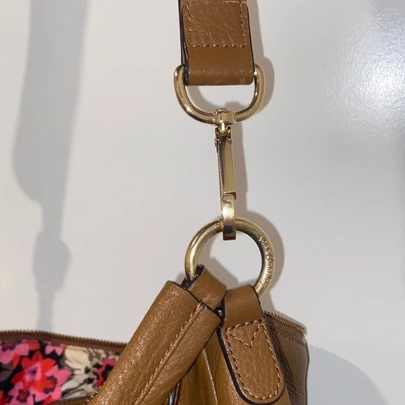 Vera Bradley Brown Leather Shoulder Bag - Picture 7 of 10